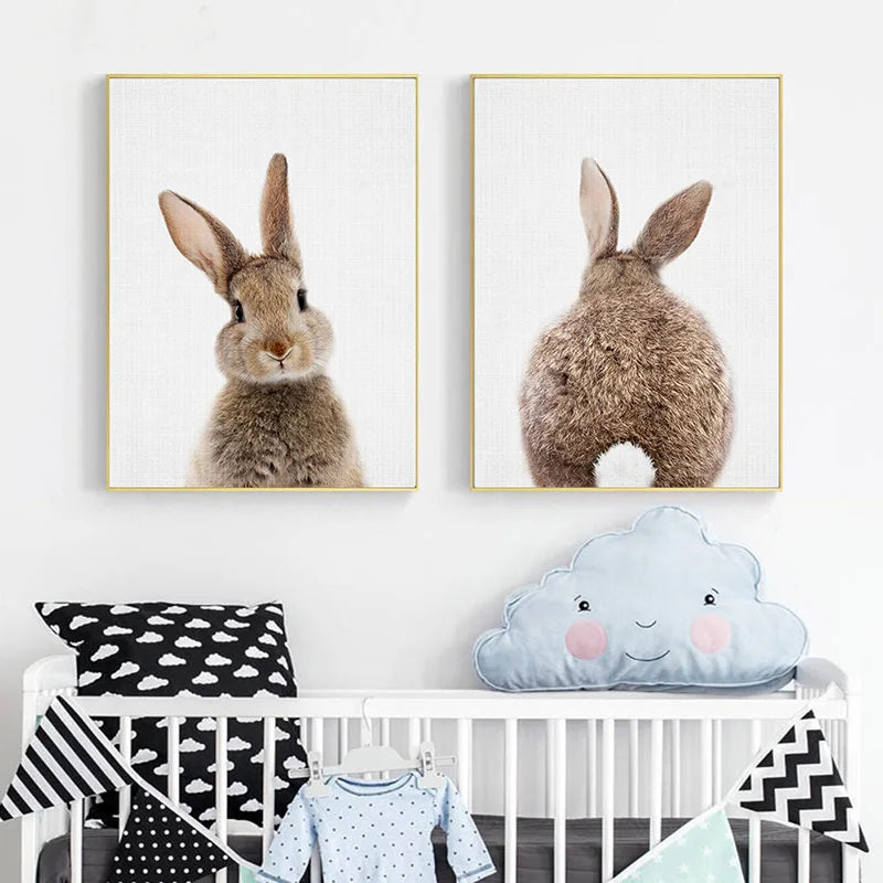 Bunny Rabbit Tail Wall Art Woodland Animal Poster