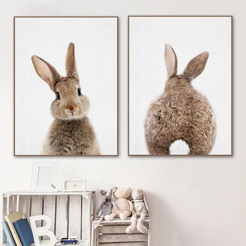Bunny Rabbit Tail Wall Art Woodland Animal Poster
