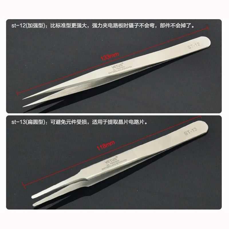 Professional Eyelash Tweezers Stainless Steel