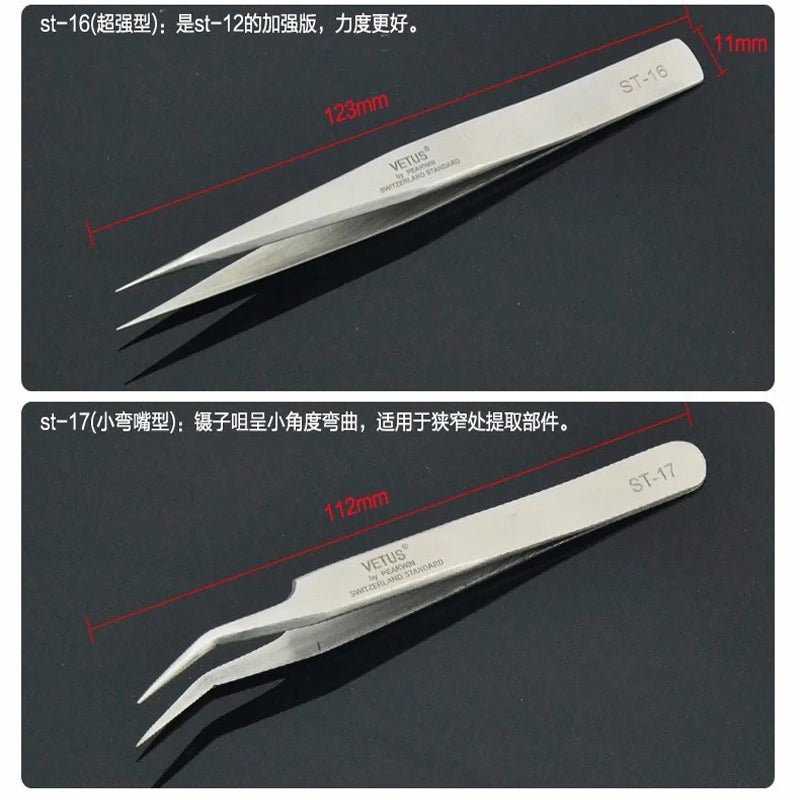 Professional Eyelash Tweezers Stainless Steel