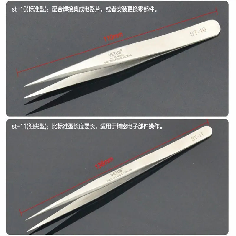 Professional Eyelash Tweezers Stainless Steel