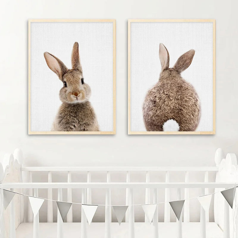 Bunny Rabbit Tail Wall Art Woodland Animal Poster