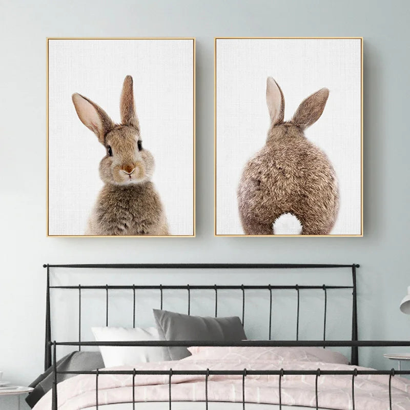 Bunny Rabbit Tail Wall Art Woodland Animal Poster