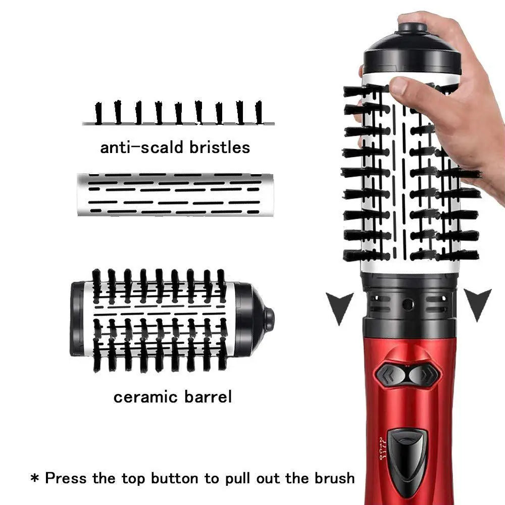 3 in 1Rotating Electric Hair Straightener Brush