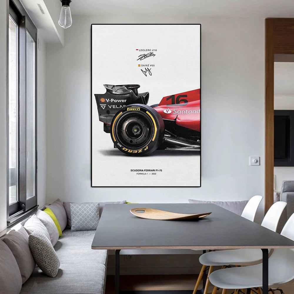 2023 Formula Grand Prix F1-75 Racing Poster