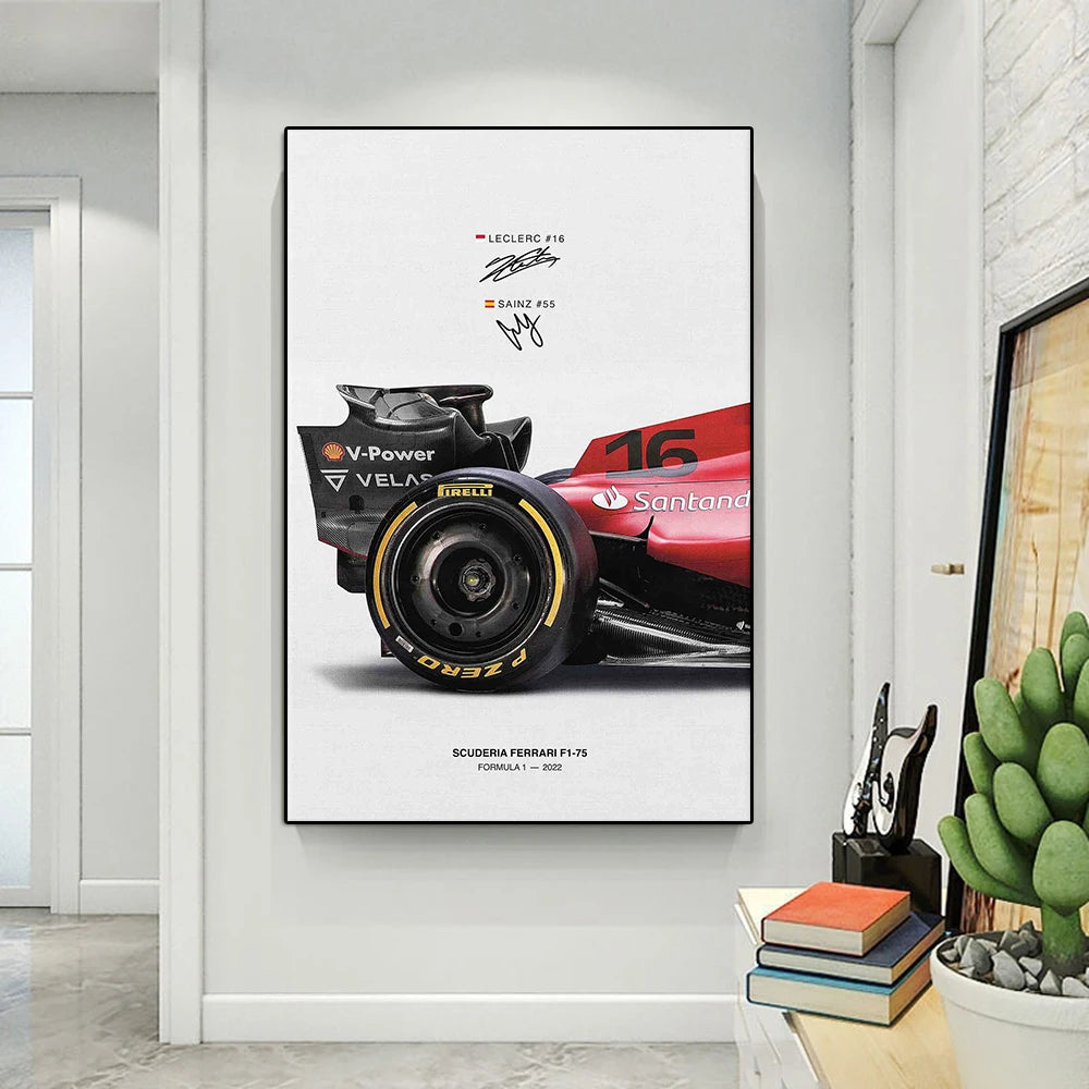 2023 Formula Grand Prix F1-75 Racing Poster
