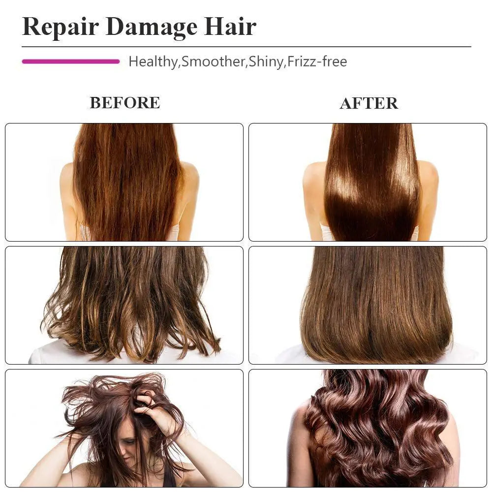 3 in 1Rotating Electric Hair Straightener Brush