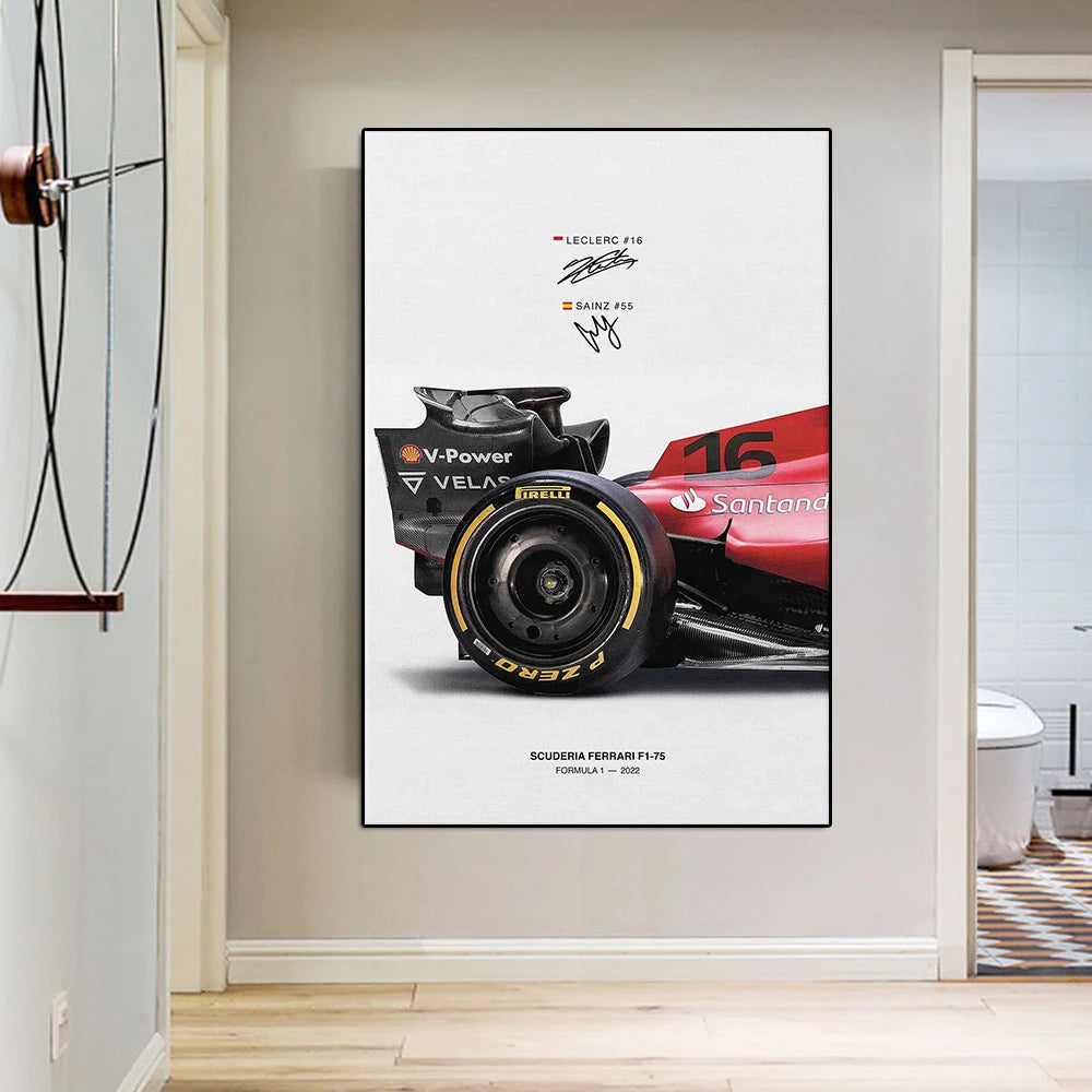 2023 Formula Grand Prix F1-75 Racing Poster