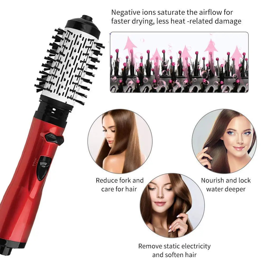 3 in 1Rotating Electric Hair Straightener Brush